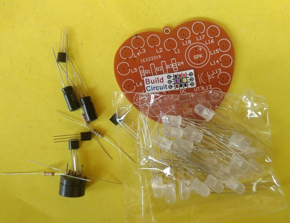 DIY KIT 7- Heart Shaped Bicolor Multiple LEDs DIY Electronic Kit 