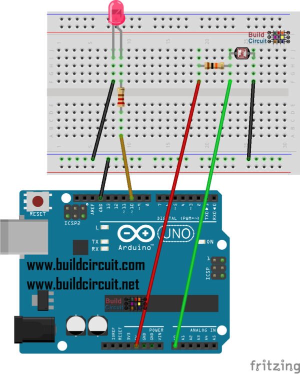 Photoresistor And Led Experiment With Arduino Tutoria