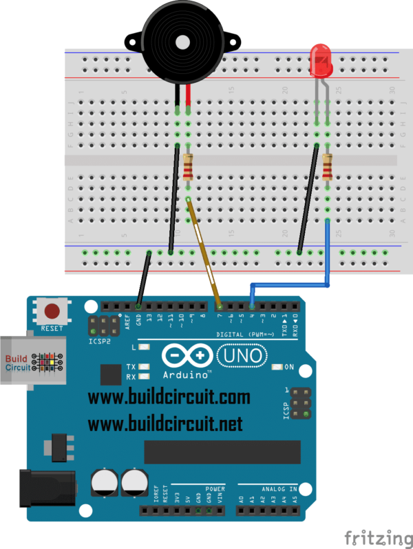 Project Arduino 29-ARDUINO SIREN ALARM – BuildCircuit.COM